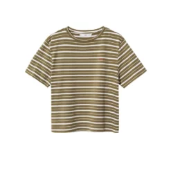 Mango Message Striped T-Shirt -Mango popular store mango 0621 0480826 5