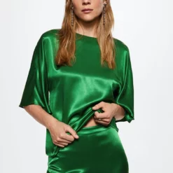 Mango Flared Satin Trousers 11 Mango Flared Satin Trousers -Mango popular store mango 0622 0617336 3