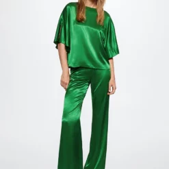 Mango Flared Satin Trousers 13 Mango Flared Satin Trousers -Mango popular store mango 0623 0617336 5