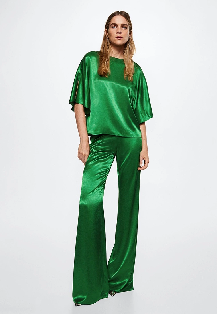 Mango Flared Satin Trousers 7 Mango Flared Satin Trousers - Image 5