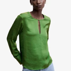 Mango Blouse With Cut-Out Detail