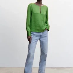 Mango Blouse With Cut-Out Detail -Mango popular store mango 0625 2129046 6