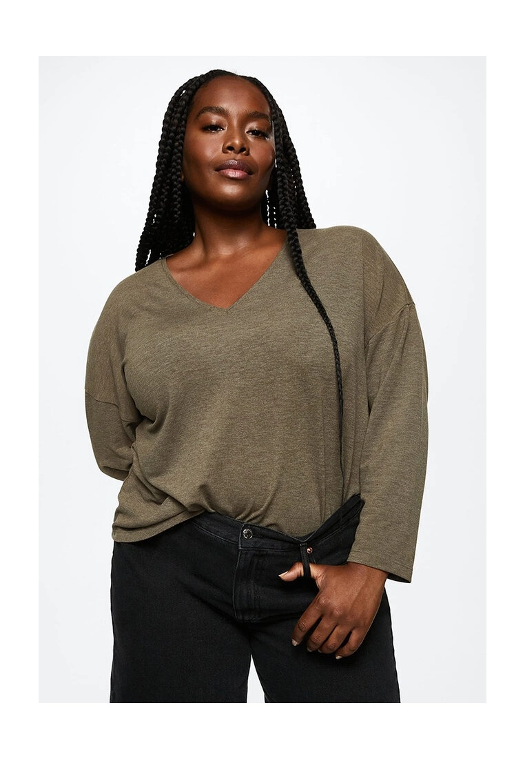 Mango V-Neck T-Shirt 4 Mango V-Neck T-Shirt - Image 2