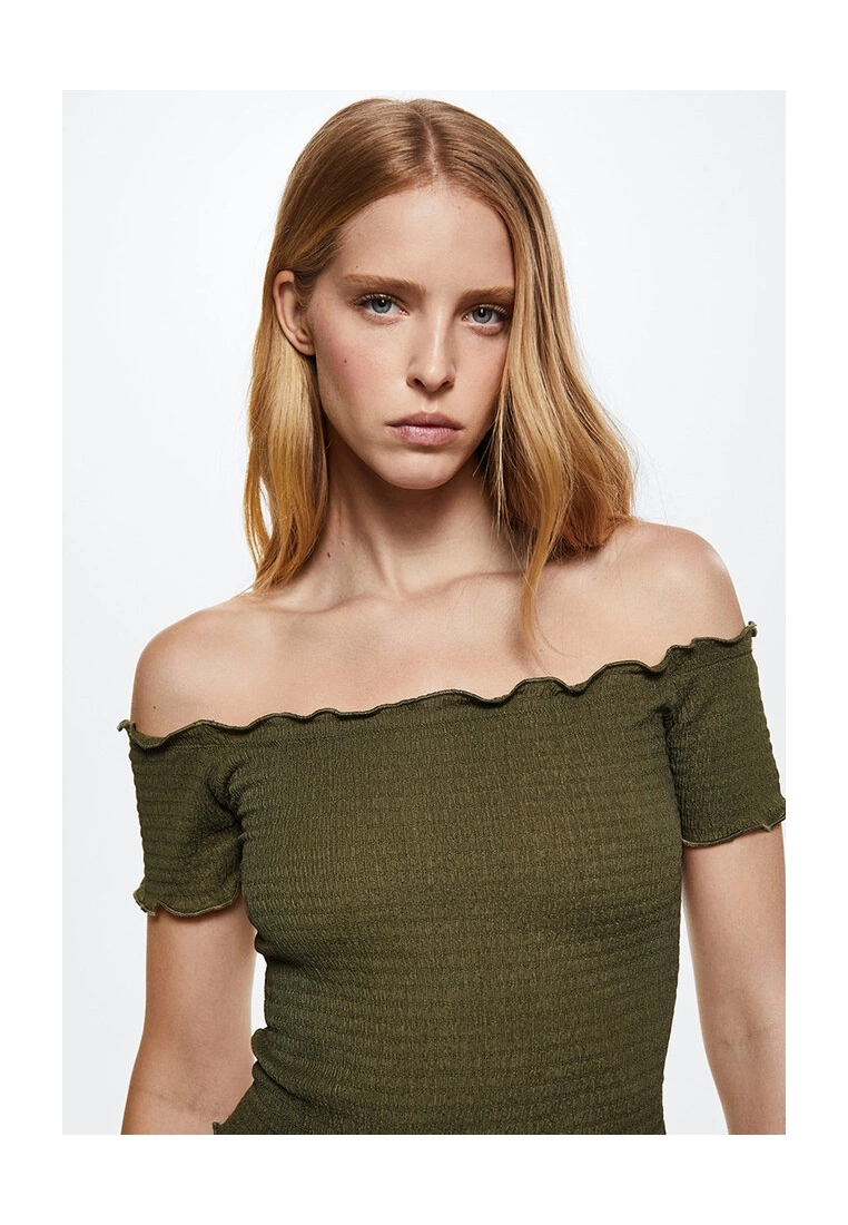 Mango Textured Crop Top 5 Mango Textured Crop Top - Image 3