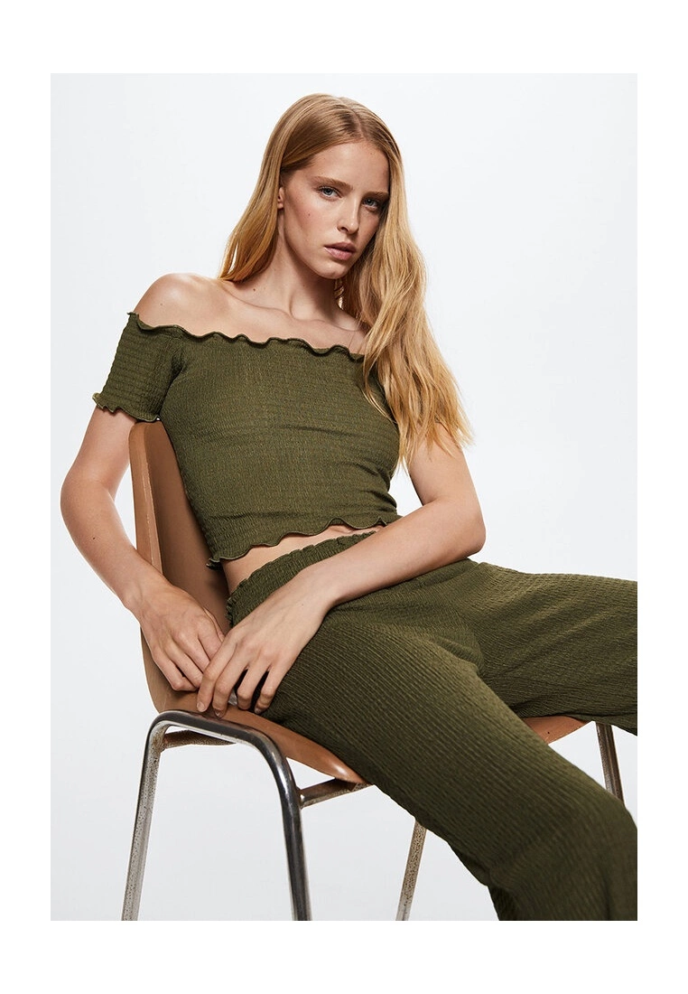 Mango Textured Crop Top 6 Mango Textured Crop Top - Image 4