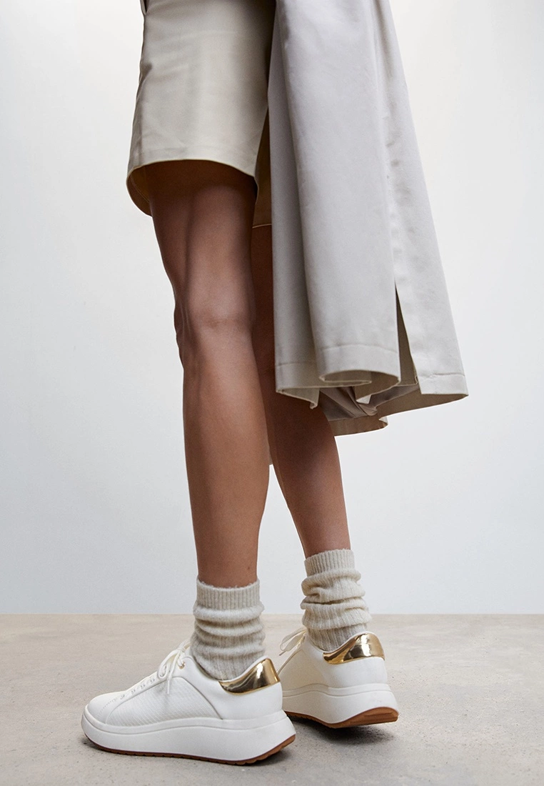 Mango Metallic Panel Sneakers 7 Mango Metallic Panel Sneakers - Image 5