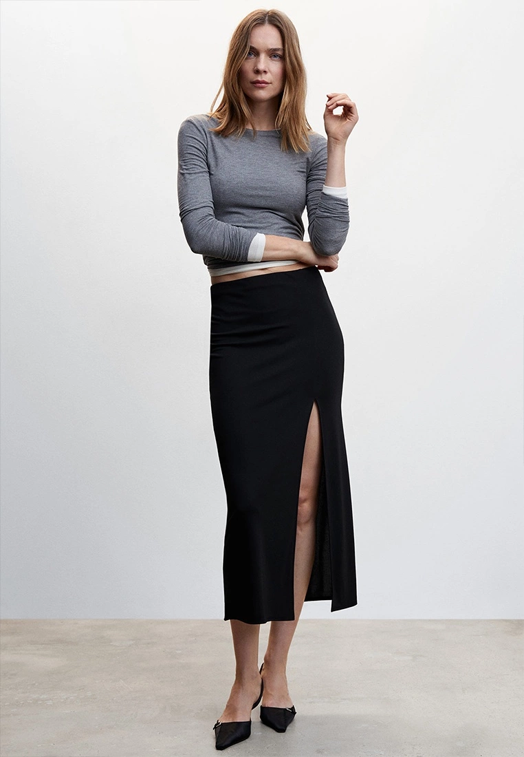 Mango Vent Midi Skirt 8 Mango Vent Midi Skirt - Image 6