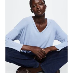 Mango V-Neck T-Shirt -Mango popular store mango 0649 1240826 5