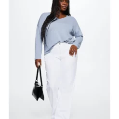 Mango V-Neck T-Shirt -Mango popular store mango 0649 1240826 8