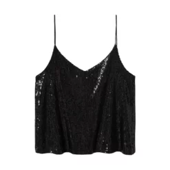 Mango Sequined Strap Top -Mango popular store mango 0654 2817336 7