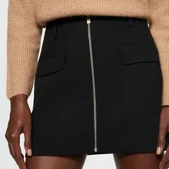 Mango Zip Mini Skirt -Mango popular store mango 0656 0898036 4