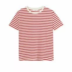 Mango Striped 100% Cotton T-Shirt 13 Mango Striped 100% Cotton T-Shirt -Mango popular store mango 0660 8580826 6