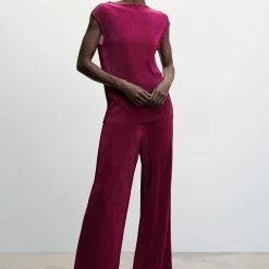 Mango Pleated Satin Top -Mango popular store mango 0666 5649046 4