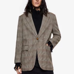 Mango Check Suit Blazer