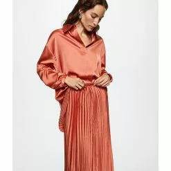 Mango Satin Pleated Skirt -Mango popular store mango 0670 7238526 3