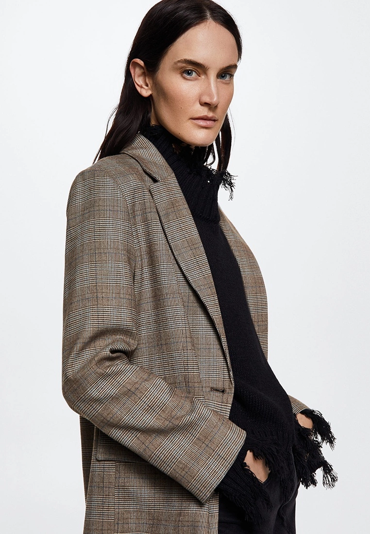 Mango Check Suit Blazer 5 Mango Check Suit Blazer - Image 3