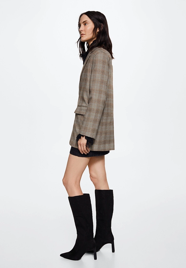 Mango Check Suit Blazer 6 Mango Check Suit Blazer - Image 4