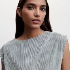 Mango Pleated Satin Top -Mango popular store mango 0685 8659046 3