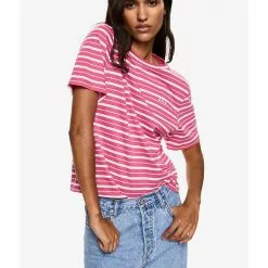 Mango Message Striped T-Shirt