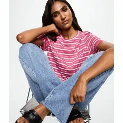 Mango Message Striped T-Shirt 11 Mango Message Striped T-Shirt -Mango popular store mango 0688 0870826 4