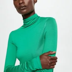 Mango High-Collar Knitwear T-Shirt -Mango popular store mango 0702 9131136 5