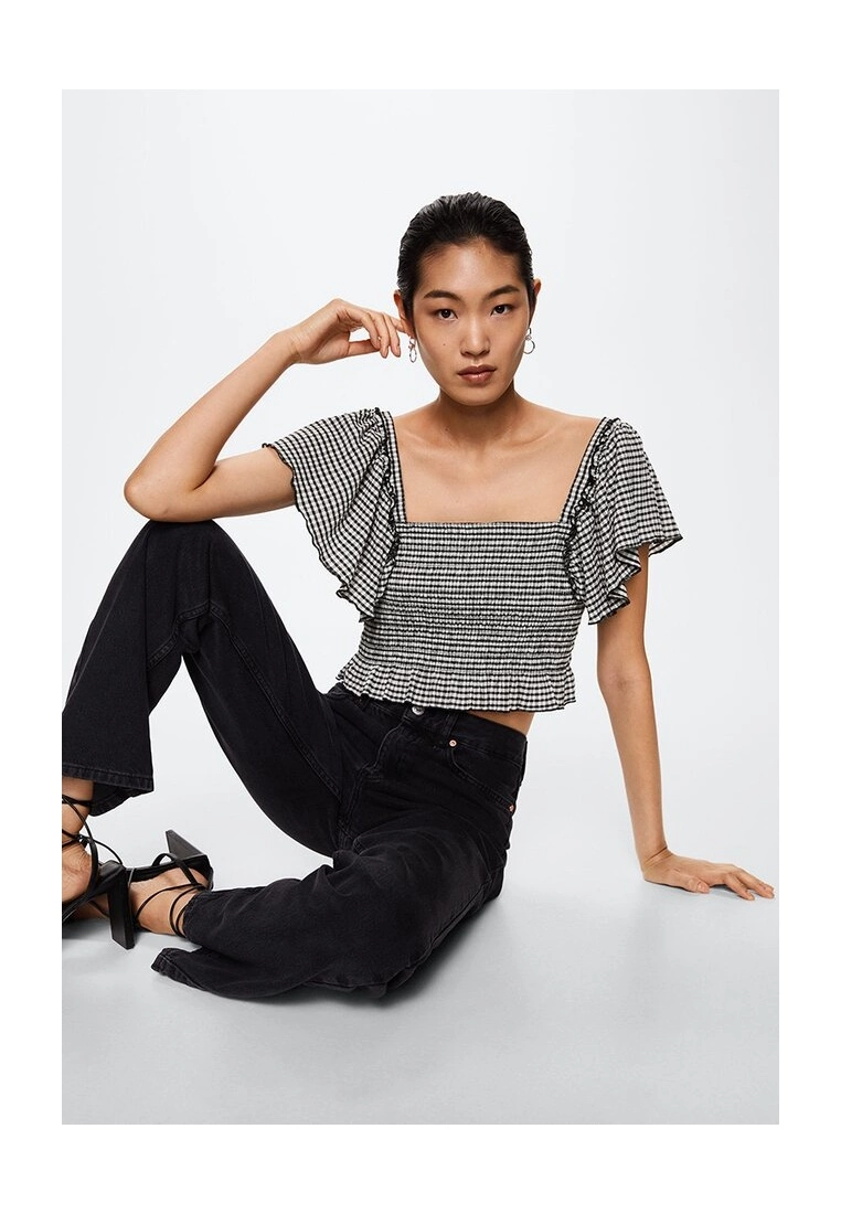 Mango Gingham Check Top 6 Mango Gingham Check Top - Image 4