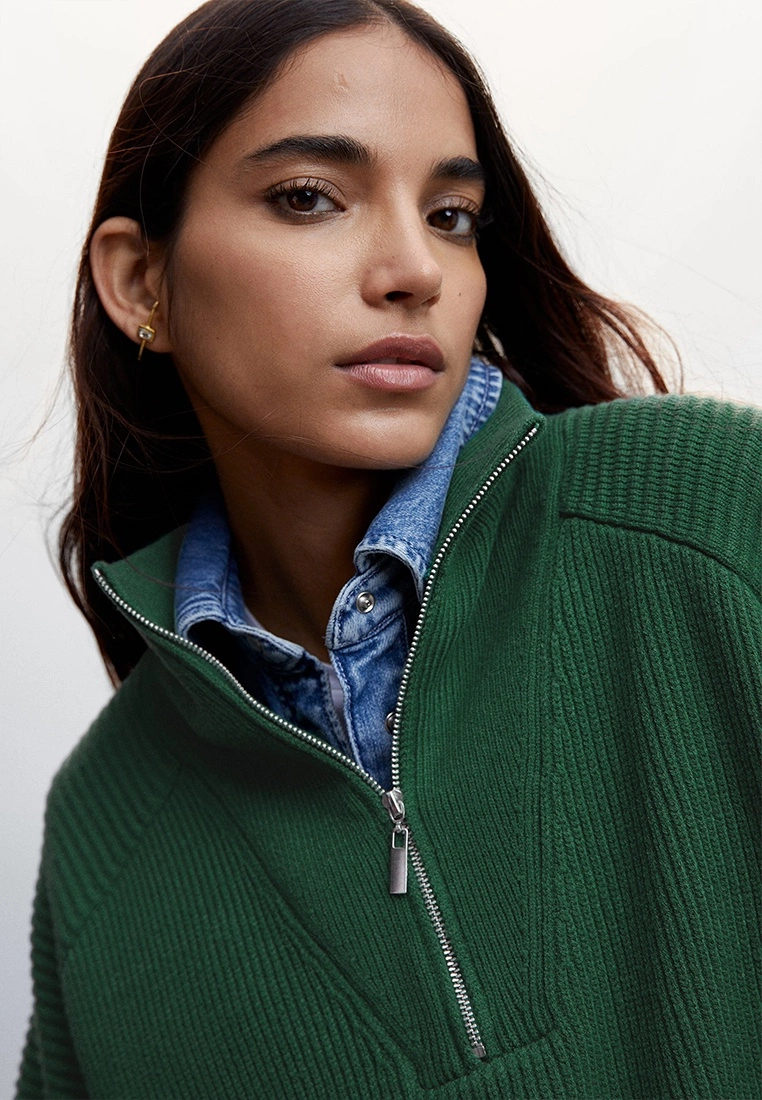 Mango High Neck Sweater With Zip 6 Mango High Neck Sweater With Zip - Image 4