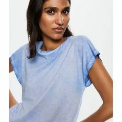 Mango Washed Cotton-Blend T-Shirt 10 Mango Washed Cotton-Blend T-Shirt -Mango popular store mango 0715 1780826 3