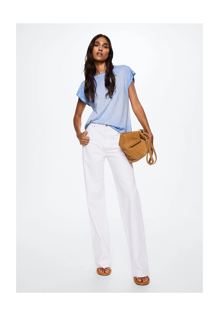 Mango Washed Cotton-Blend T-Shirt 7 Mango Washed Cotton-Blend T-Shirt - Image 5