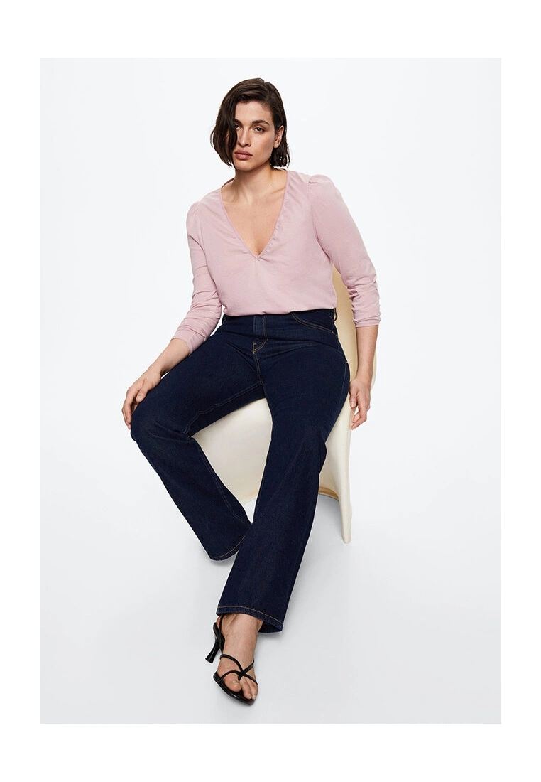 Mango Long-Sleeved V-Neck T-Shirt 8 Mango Long-Sleeved V-Neck T-Shirt - Image 6