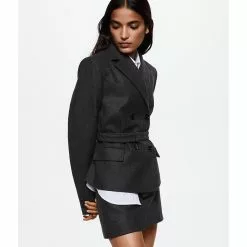 Mango Wool Blazer With Belt 11 Mango Wool Blazer With Belt -Mango popular store mango 0718 8640826 4