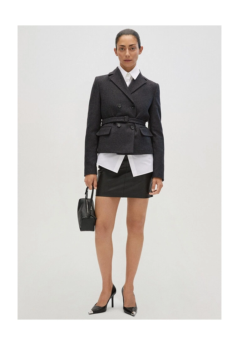 Mango Wool Blazer With Belt 8 Mango Wool Blazer With Belt - Image 6