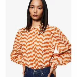 Mango Printed Cotton Blouse