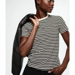 Mango Striped 100% Cotton T-Shirt 11 Mango Striped 100% Cotton T-Shirt -Mango popular store mango 0737 4080826 4