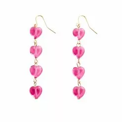 Mango Long Hearts Earrings
