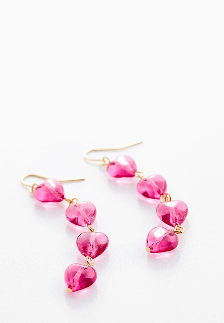 Mango Long Hearts Earrings 4 Mango Long Hearts Earrings - Image 2