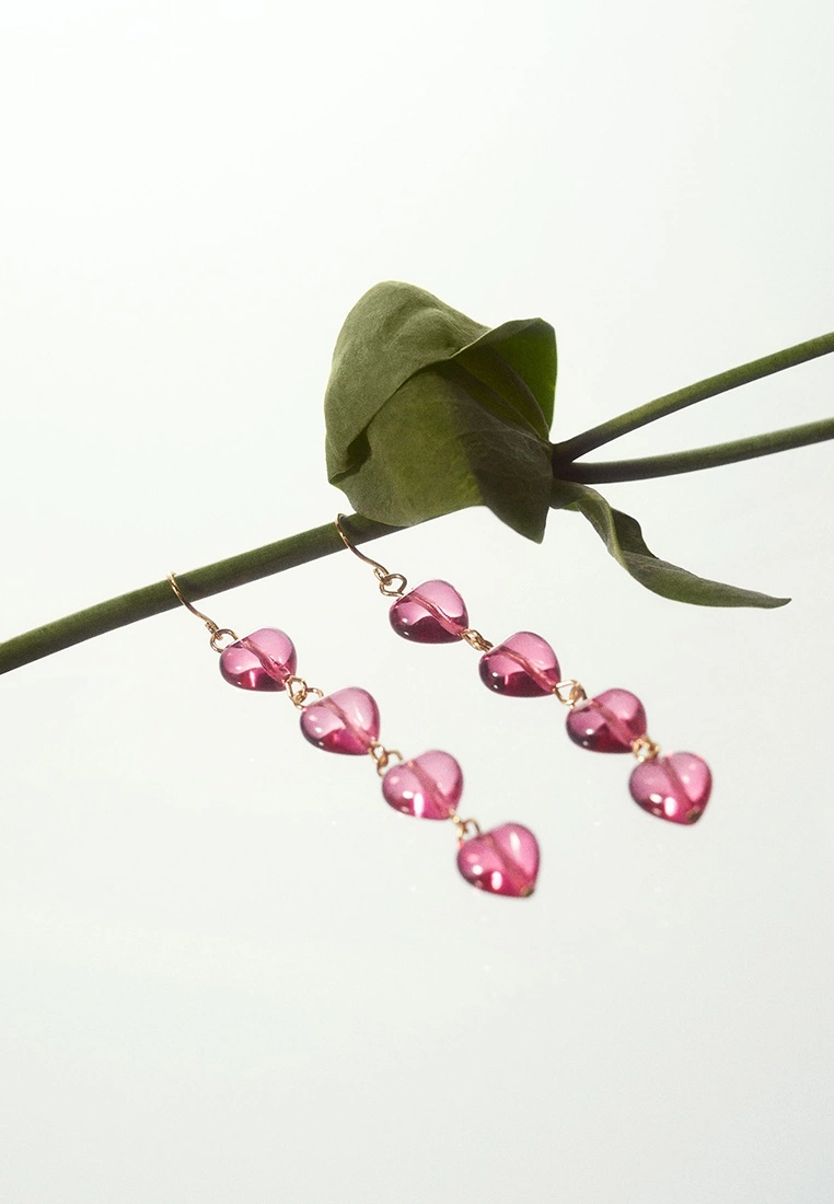 Mango Long Hearts Earrings 5 Mango Long Hearts Earrings - Image 3