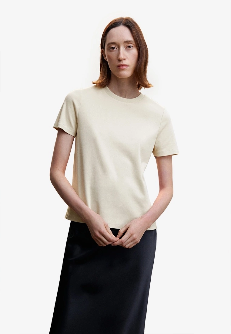 Mango Rounded Neck Cotton T-Shirt 3 Mango Rounded Neck Cotton T-Shirt