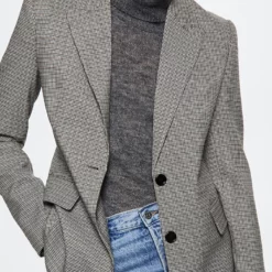 Mango Houndstooth Wool-Blend Blazer -Mango popular store mango 0795 6131136 3