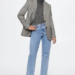 Mango Houndstooth Wool-Blend Blazer -Mango popular store mango 0796 6131136 6