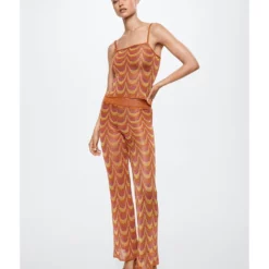 Mango Printed Knit Top -Mango popular store mango 0883 4160326 5