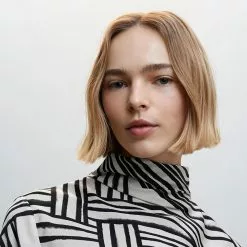 Mango Satin Print Blouse -Mango popular store mango 0885 7339046 3