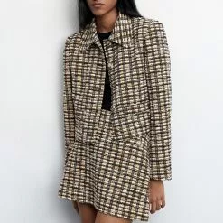 Mango Check Tweed Jacket -Mango popular store mango 0891 4059046 5