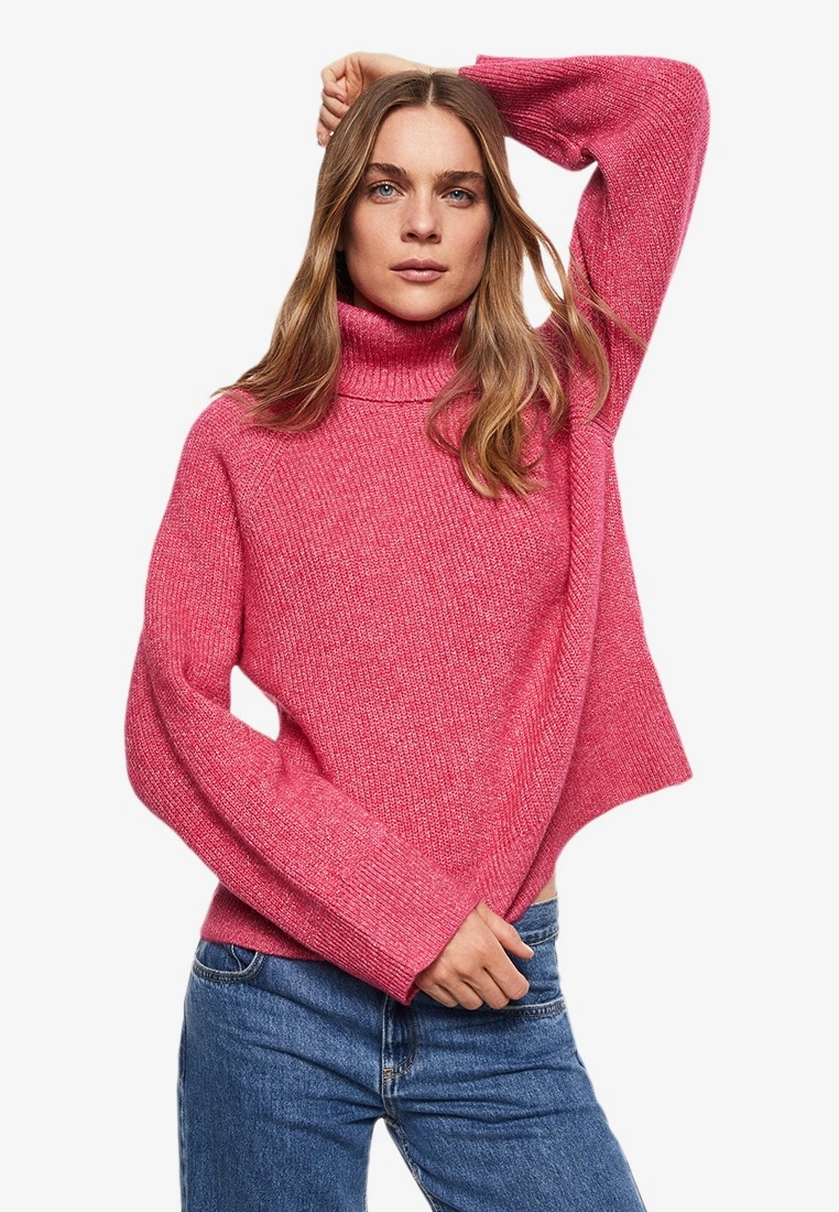 Mango Lurex Ribbed Turtleneck Pullover 3 Mango Lurex Ribbed Turtleneck Pullover