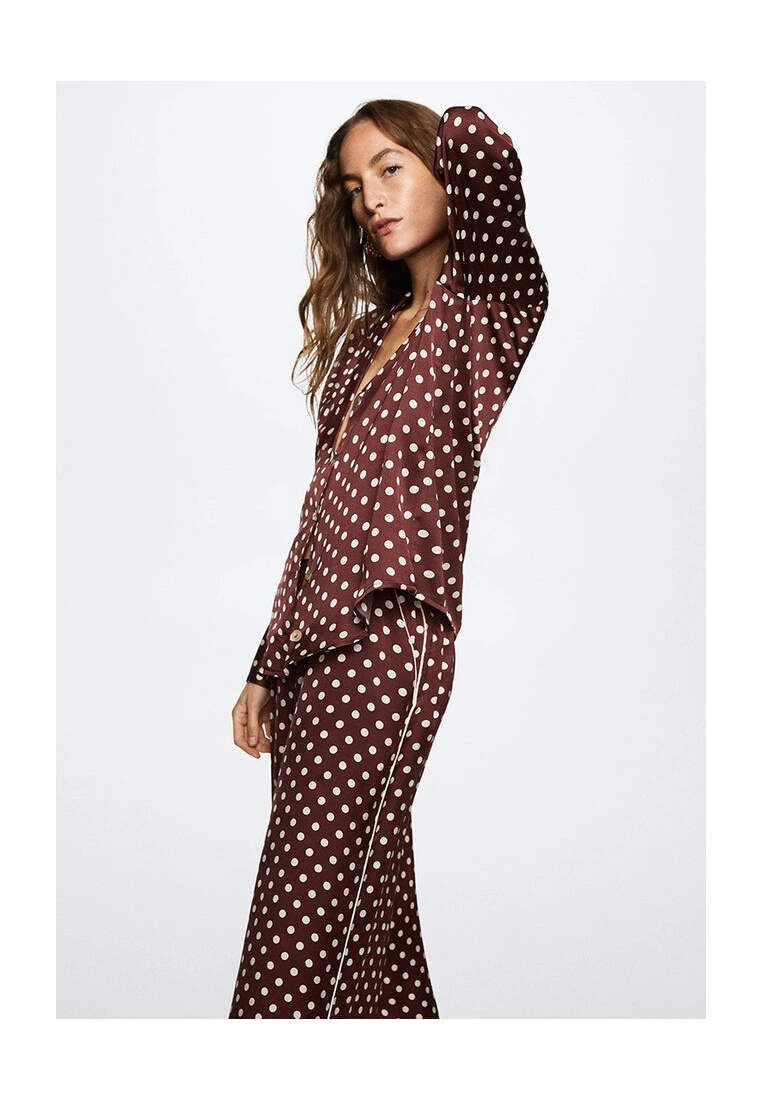 Mango Polka-Dot Satin Trousers 6 Mango Polka-Dot Satin Trousers - Image 4