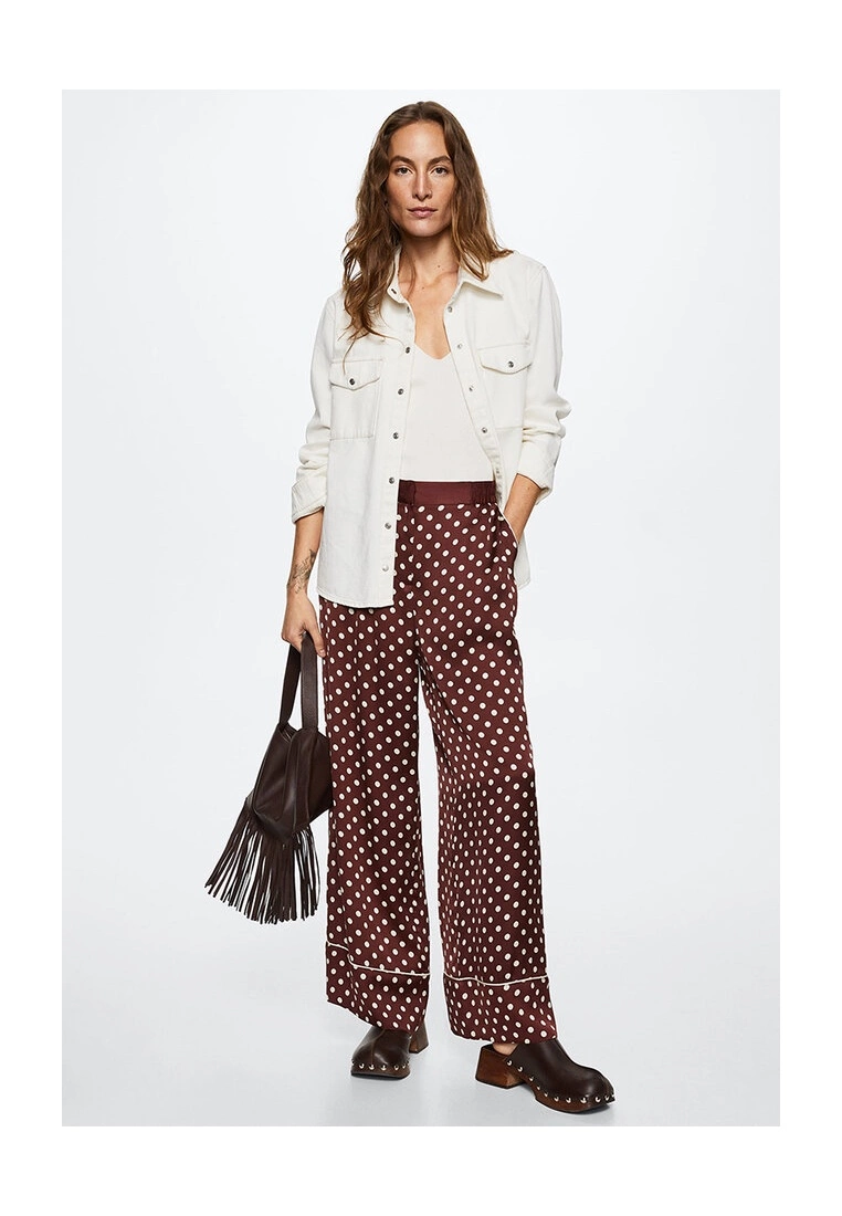 Mango Polka-Dot Satin Trousers 8 Mango Polka-Dot Satin Trousers - Image 6