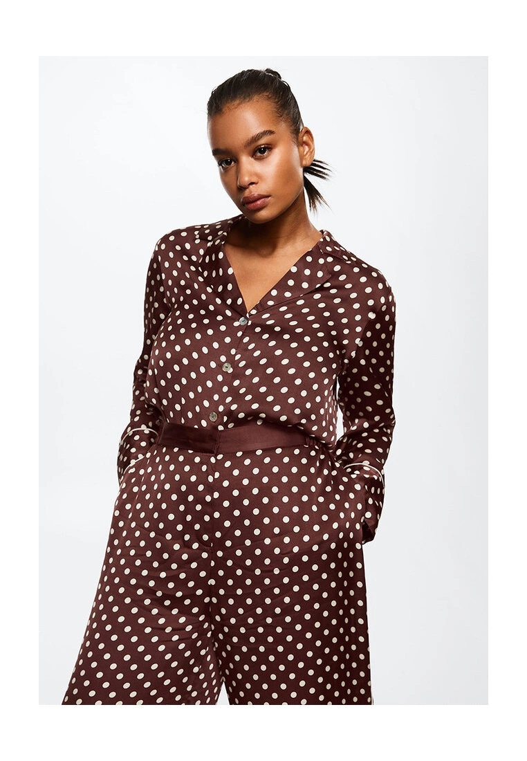 Mango Polka-Dot Satin Trousers 9 Mango Polka-Dot Satin Trousers - Image 7