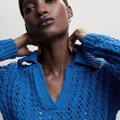 Mango Openwork Knit Polo Neck Sweater 11 Mango Openwork Knit Polo Neck Sweater -Mango popular store mango 0930 4429046 3