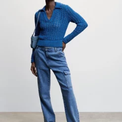 Mango Openwork Knit Polo Neck Sweater 13 Mango Openwork Knit Polo Neck Sweater -Mango popular store mango 0930 4429046 5