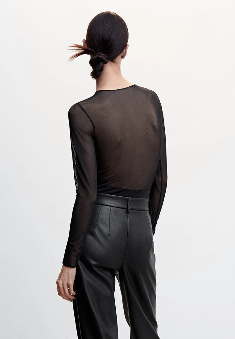 Mango Tulle Panel Bodysuit 4 Mango Tulle Panel Bodysuit - Image 2